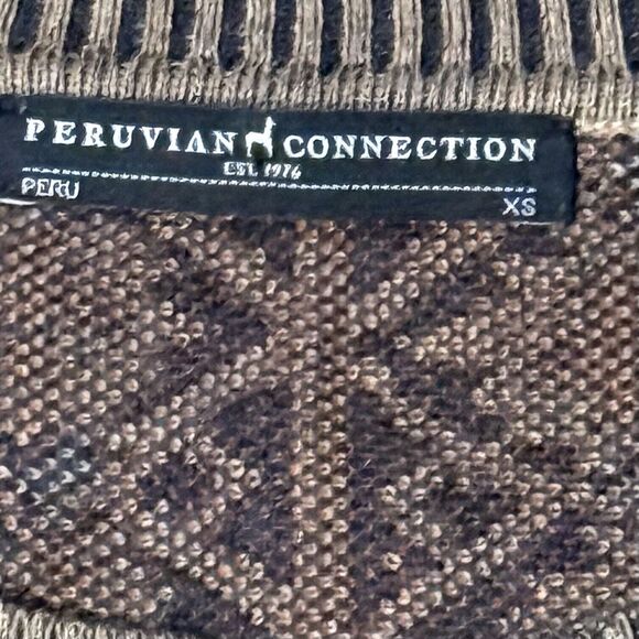 Peruvian Connection Multi Color Knit Tribal Cardigan Sweater Size XS - Picture 3 of 3
